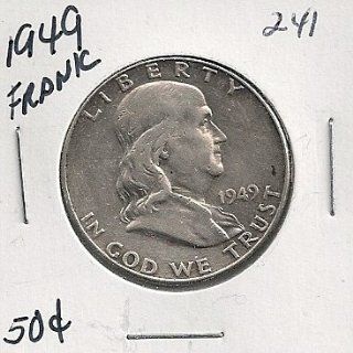 1949 Franklin Half Dollar in 2x2 coin holder #241 