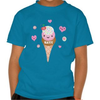 Custom Kawaii Ice Cream Kid's T Shirt