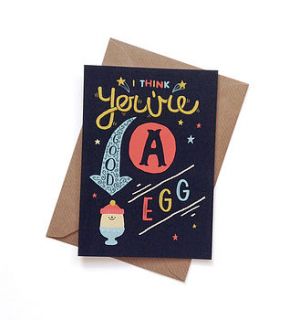 'you're a good egg' greetings card by the happy pencil