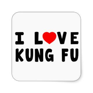 I Love Kung Fu Martial Arts Stickers