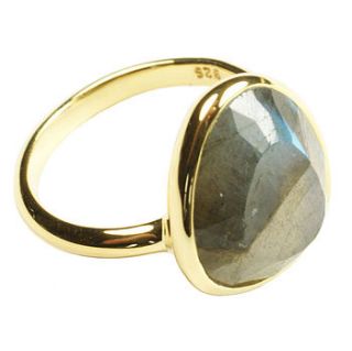 cressida ring gold and labradorite by flora bee