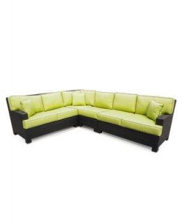 Riviera Wicker Patio Furniture, Outdoor Sectional Loveseat   Furniture