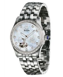 Bulova Womens Automatic Stainless Steel Bracelet Watch 34mm 96R122   Watches   Jewelry & Watches
