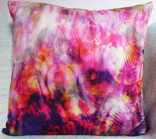 pearly pink silk cotton cushion cover by treefire