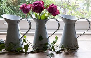 zinc flower arranging jug by simply roses