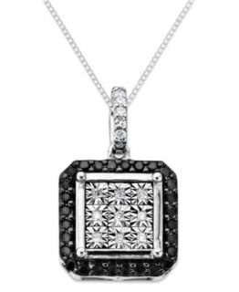 YellOra Diamond Necklace, YellOra Diamond Rectangle Pendant (1/3 ct. t.w.)   Necklaces   Jewelry & Watches