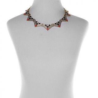 Heidi Daus "Oh So Deco" Crystal Station Collar Necklace
