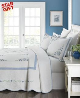 CLOSEOUT Martha Stewart Collection Hana Palm Quilts   Quilts & Bedspreads   Bed & Bath