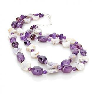 Jay King Lavender Opal and Cape Amethyst 2 Row Necklace