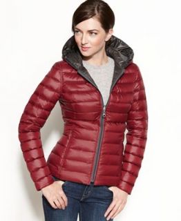 Nautica Reversible Hooded Quilted Packable Puffer   Coats   Women