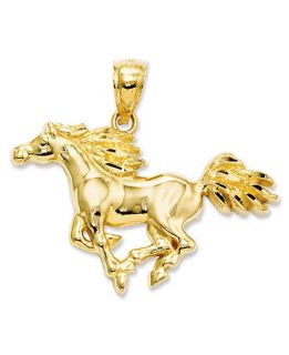 14k Gold Charm, Polished Horse Charm   Jewelry & Watches
