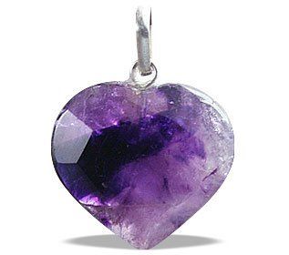 Petite Faceted Amethyst Heart Pendant Health & Personal Care