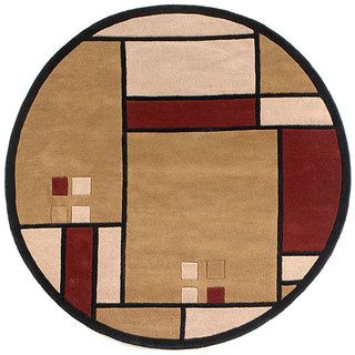 Handmade Elite Contemporary Wool Rug (6' Round) St Croix Trading Round/Oval/Square
