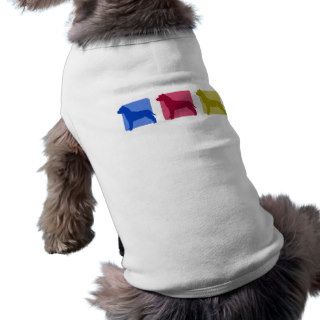 Colorful Pit Bull Silhouettes Pet Clothes