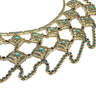 Heidi Daus "Petite Speechless" Crystal Link Bib Necklace