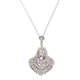 Xavier 2.65ct Absolute™ Sterling Silver "Lace" Pendant with 18" Chain