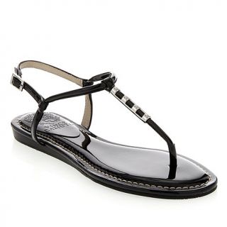 Vince Camuto "Koopa" Patent Ornamented Flat Thong Sandal