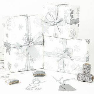 silver chevron white wrapping paper by sophia victoria joy