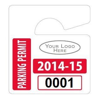 Plastic ToughTags Parking Permit Mini Template, Reflective Hang Tags, 50 Tags / Pack, 2.75" x 3"  Blank Labeling Tags 