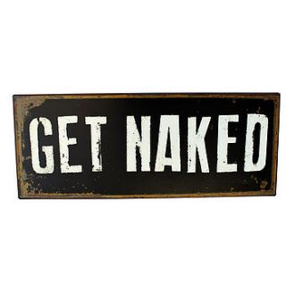 get naked metal plaque by lindsay interiors
