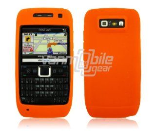 Orange Premium Super Grip Soft Silicone Skin Cover for Nokia E71 / E71X Phone Cell Phones & Accessories