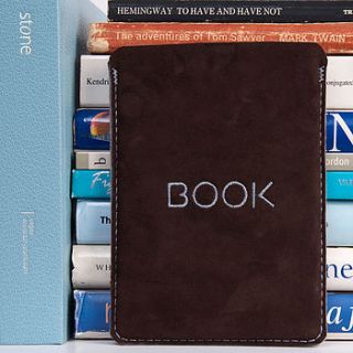 suede 'book' motif case for kindle by susiemaroon
