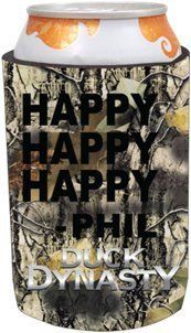 Duck Dynasty Officially Licensed Beer Can Cooler Koozie   Several Styles Available   Uncle Si Phil (Camo   HAPPY HAPPY HAPPY   Phil) Kitchen & Dining