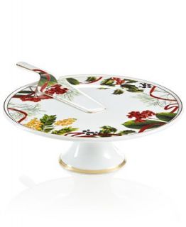 Charter Club Dinnerware, Holly Berry Cake Stand with Server   Serveware   Dining & Entertaining