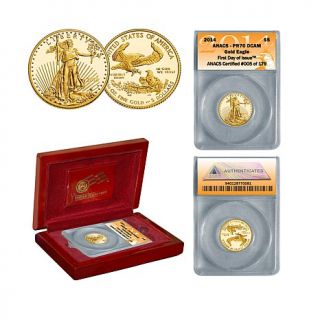 2014 PR70 ANACS First Day of Issue Limited Edition of (179) $5 Gold Eagle Coin