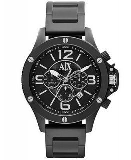 AX Armani Exchange Mens Chronograph Black Ion Plated Stainless Steel Bracelet Watch 48mm AX1503   Watches   Jewelry & Watches