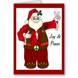 Holiday Peace Santa Cards