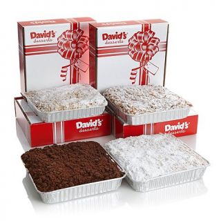 David's Cookies Set of 4 Crumb Cake Dessert Trays