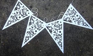 wedding paper bunting by zigzag bunting