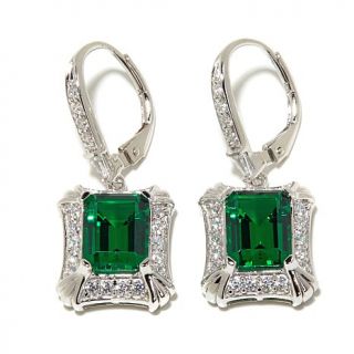 Victoria Wieck 4.34ct Absolute™ and Simulated Emerald Earrings