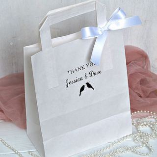 personalised wedding favour paper bag by beautiful day