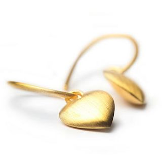 vermeil heart earrings by element jewellery