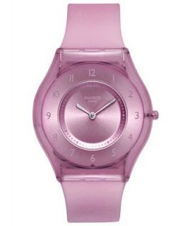 Swatch Watch, Unisex Swiss Purple Softness Translucent Purple Silicone Strap 34mm SFV107   Watches   Jewelry & Watches