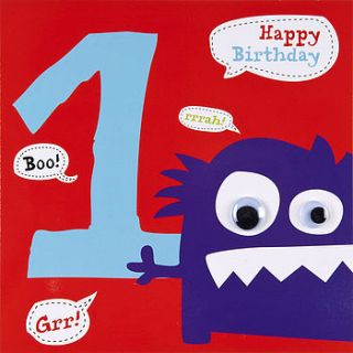 monster age birthday cards by aliroo