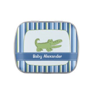 Alligator Add Your Own Text Mint Favor Tin Jelly Belly Tins