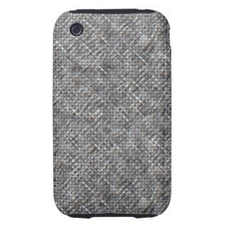 Gray and Tan Fabric iPhone 3 Tough Cover
