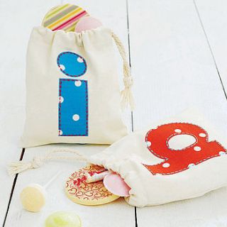 personalised applique party gift bag by maddigan mooch