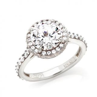 Jean Dousset 3.95ct Absolute™ Round Solitaire Pavé Ring