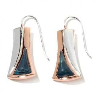 Jay King Apatite Copper and Sterling Silver Earrings