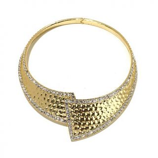 Real Collectibles by Adrienne® "Jet Setters'" Hammered Jeweled Goldtone 15"