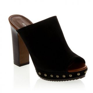 Donald J. Pliner "Jett" Retro Platform Leather Clog with Stud Detail