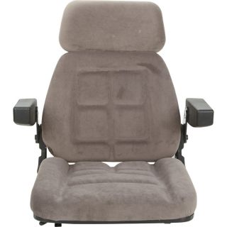 K & M Replacement Seat Top for Grammer MSG95 Tractor Seat — Gray, Model# 7616  Construction   Agriculture Seats