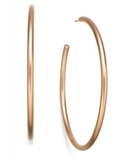 10k Rose Gold Earrings, Oval Swirl Hoop Earrings   Earrings   Jewelry & Watches