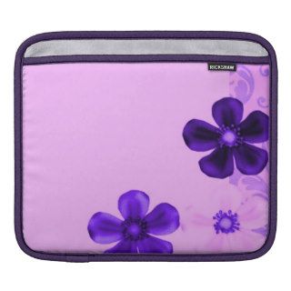 Classy Retro Flowers Sassy Sissy Lavender Amethyst iPad Sleeve