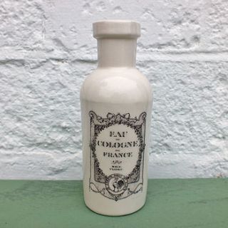 vintage style ceramic cologne bottle vase by 229 ceramics