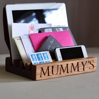 mummy's desk and gadget tidy by the oak & rope company